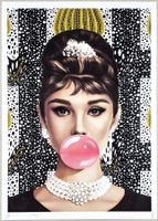 Death NYC Pop Art Druck " Kusama Bubble Gum Audrey Hepburn