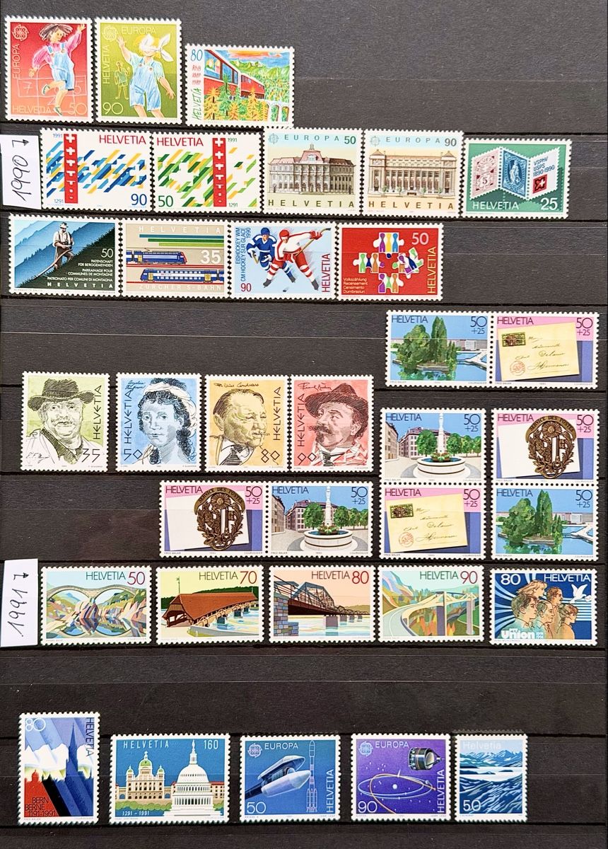 Tutti i francobolli: Frankatur CHF 100.- postfrisch 1987-1995 – Nuovo (secondo la descrizione) da Glattbrugg venduto da Artos67 1