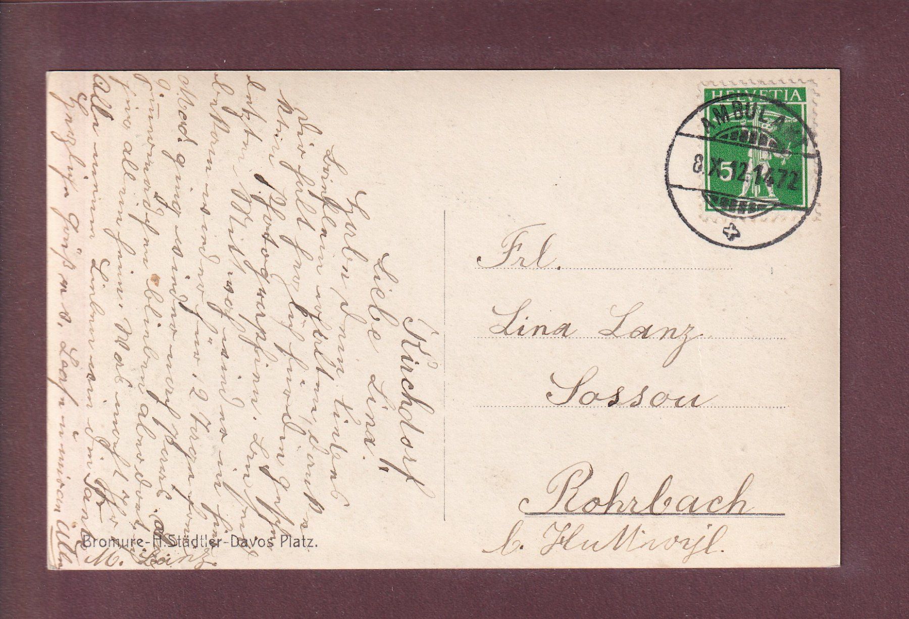 Ansichtskarten: Stimmung am THUNERSEE - Fischer - 1912 – Gebraucht aus Pully von nicecards 1