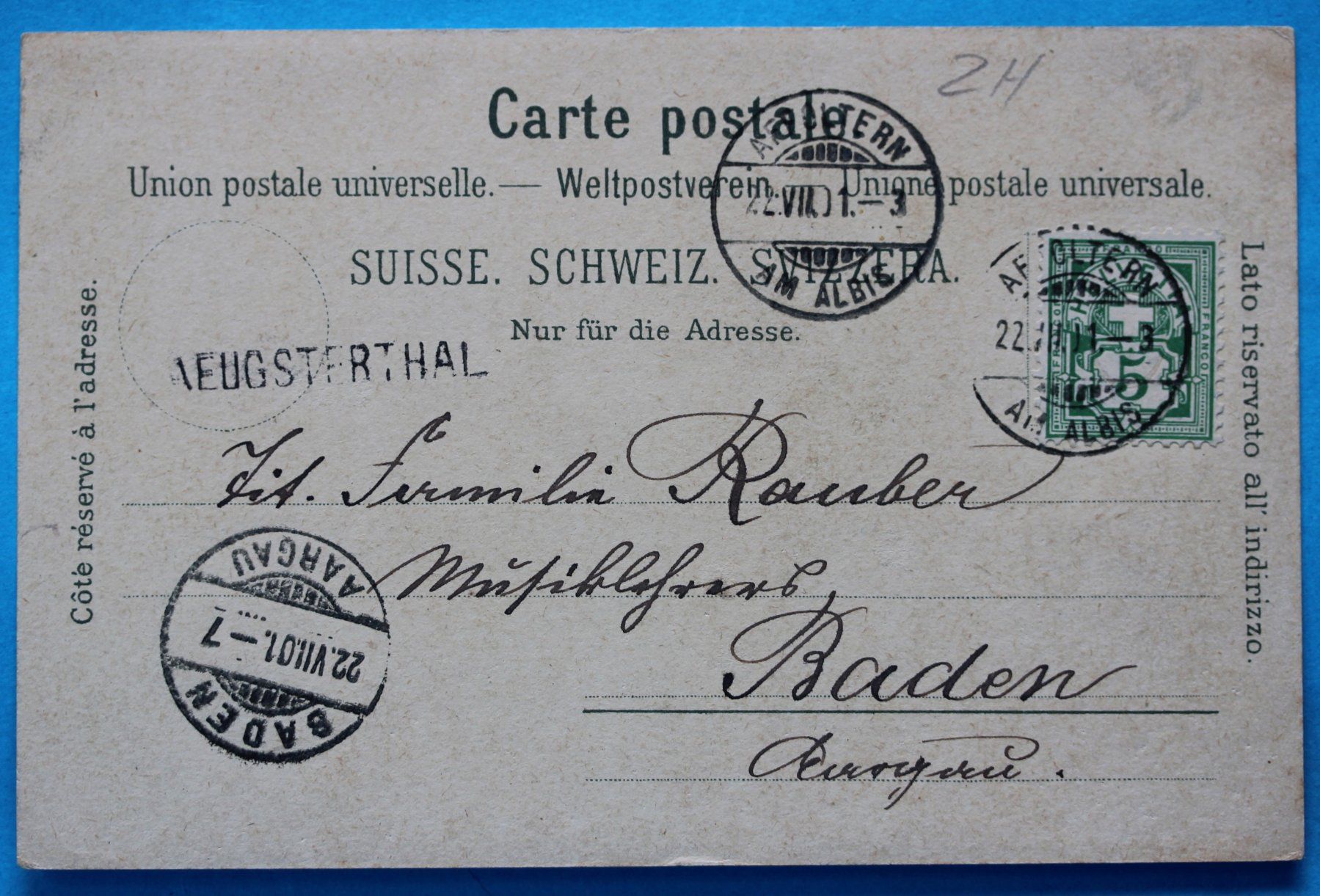 Ansichtskarten: AUGSTERTHAL LITHO AK – Gebraucht aus Lotzwil von pirolh 1