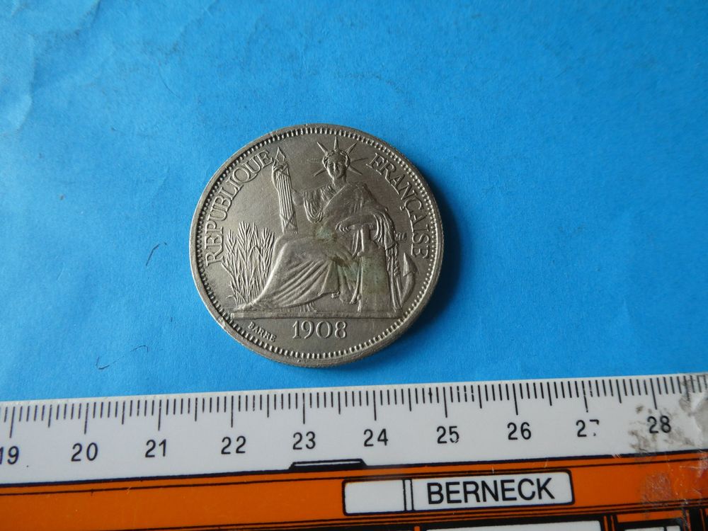Franz. Indochina 1908, 1 Piastre Replika/Kopie 27.12 gr Kaufen auf