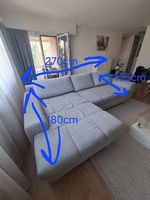 Sofa grau Stoff