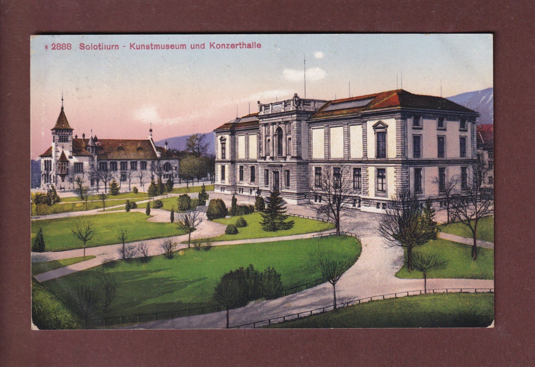 Cartoline postali: SOLOTHURN - Kunstmuseum - Konzerthalle - 1922 – Usato da Pully venduto da nicecards