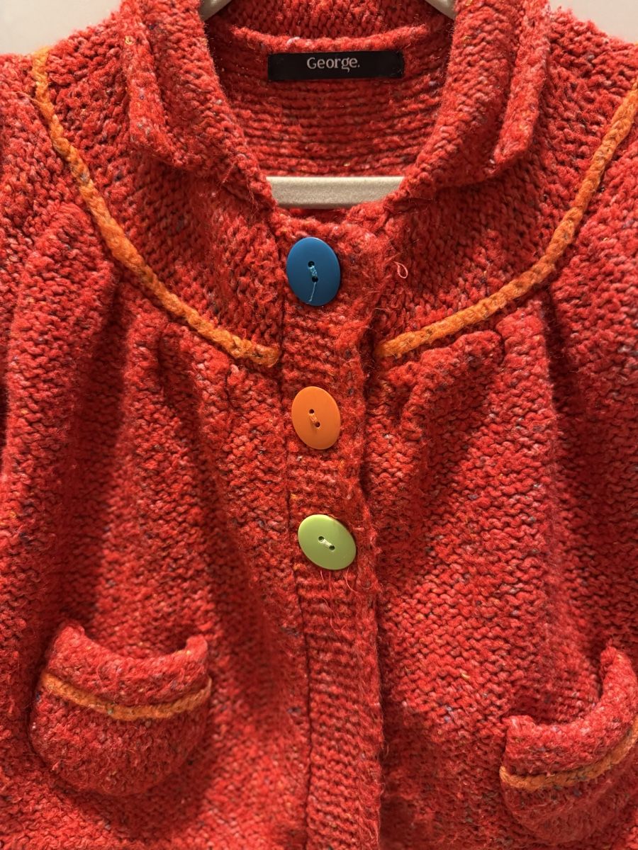 Jacken & Mäntel: Rote Strickjacke mit bunten Knöpfen, Grösse 86/92 – Gebraucht aus Neerach von Meli_sara 2