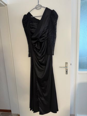 Schwarzes Abendkleid türkisches gr  elegant für den Ausgang!