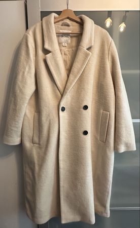 Monki Wollmantel, Creme, Gr. XL, Top Zustand