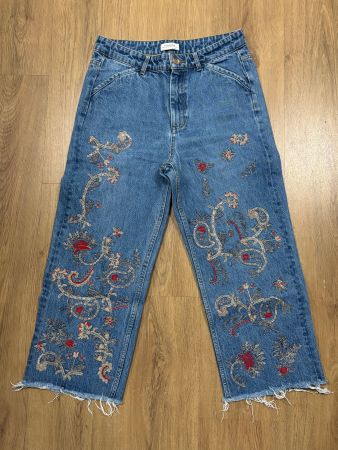 Schöne Jeans mit Stickerei - Zara - Gr. S