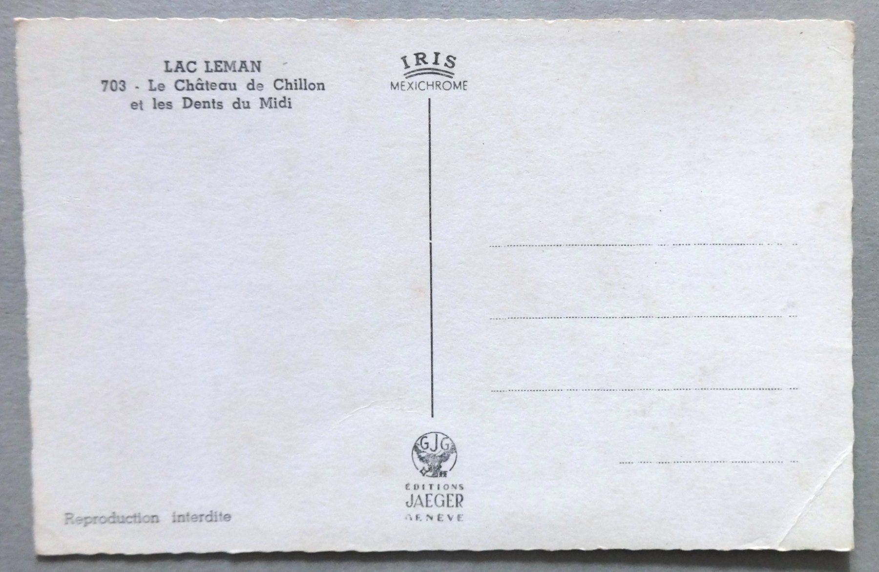 Cartoline postali: Château de Chillon et Dents du Midi – Usato da Fétigny venduto da Billy2miny 1