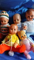 Puppen Set, Vintage Puppe mit Strickkleider, Sammlerstück