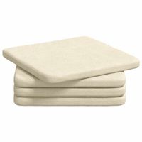 Coussins de siège 4 pc Tissu en velours côtelé Crème