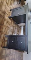 Schreibtisch Holz schwarz mit Schubladen gebraucht
