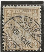 ZÜRICH 10.08.74 auf Zu#37 Mi#29 Vollstempel [6A3]