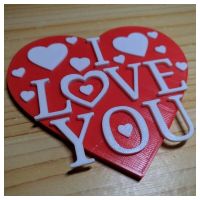 Valentinstag-Dekoration "I Love You" in Rot und Weiß ❤️