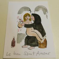 Kunst Röbi Wyss original Zeichnung  Unikat Aquarell  Selten