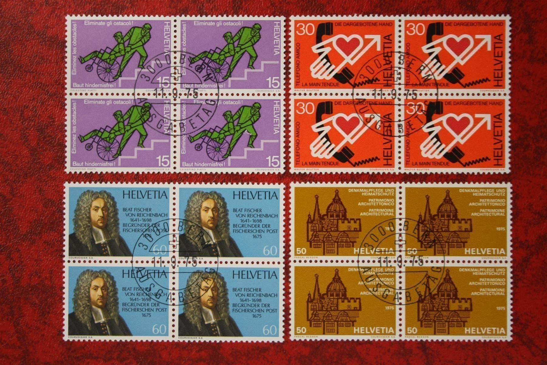 Tous les timbres: 1975: 568-571 4er-Block ET. – D'occasion à Deitingen par Lglobi