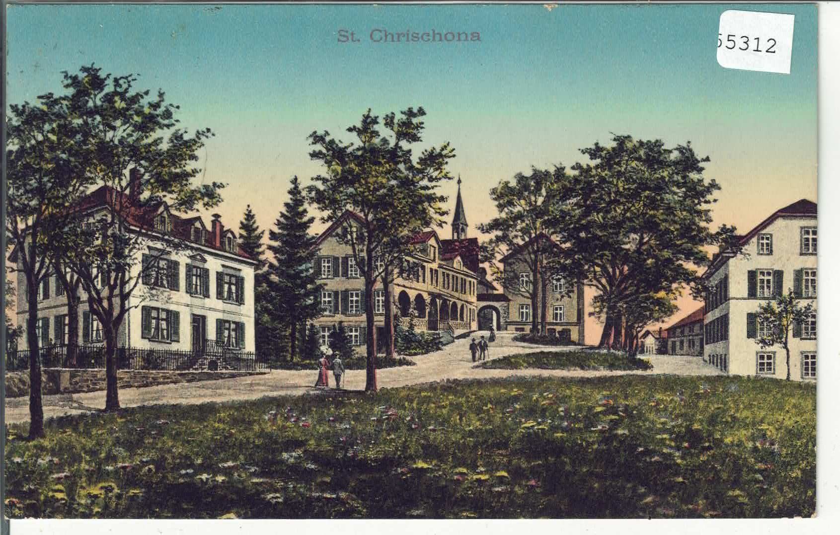 Cartoline postali: St. Chrischona - animee - Litho – Usato da Ettingen venduto da Kartenplanet