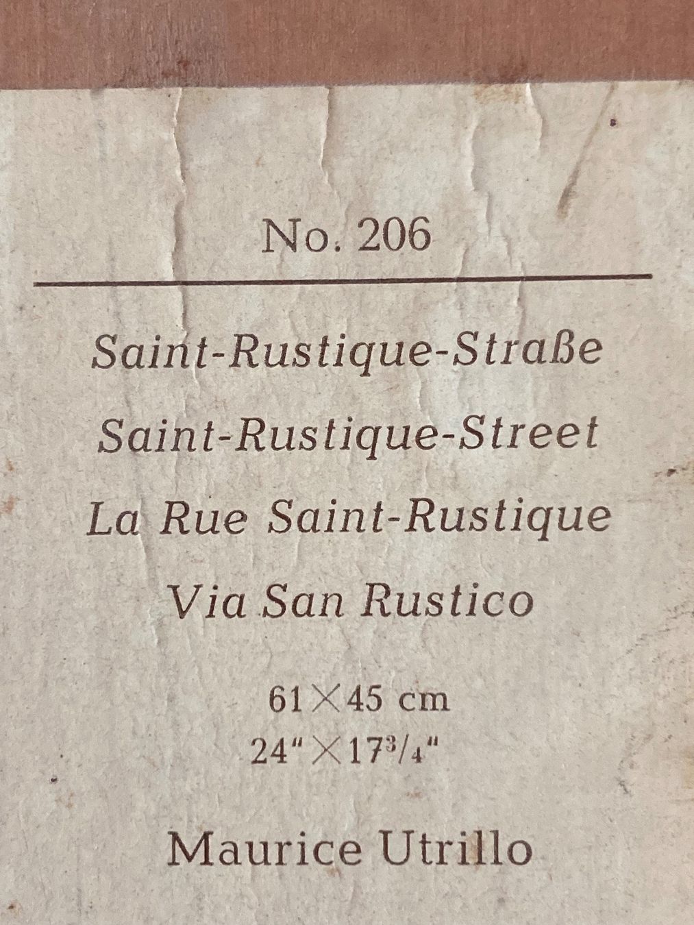 Dipinti: Reproduction numérotée MAURICE UTRILLO "La Rue St-Rustique" – Usato da Aumont venduto da del_f2k9 6