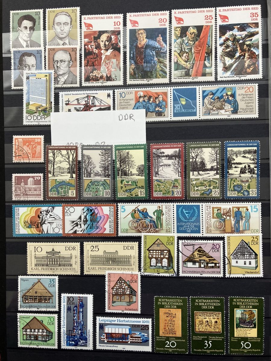 Alle Briefmarken: Deutschland DDR gest./postfr. 6s 1980-83 – Gebraucht aus Cham von Diablo1232 2