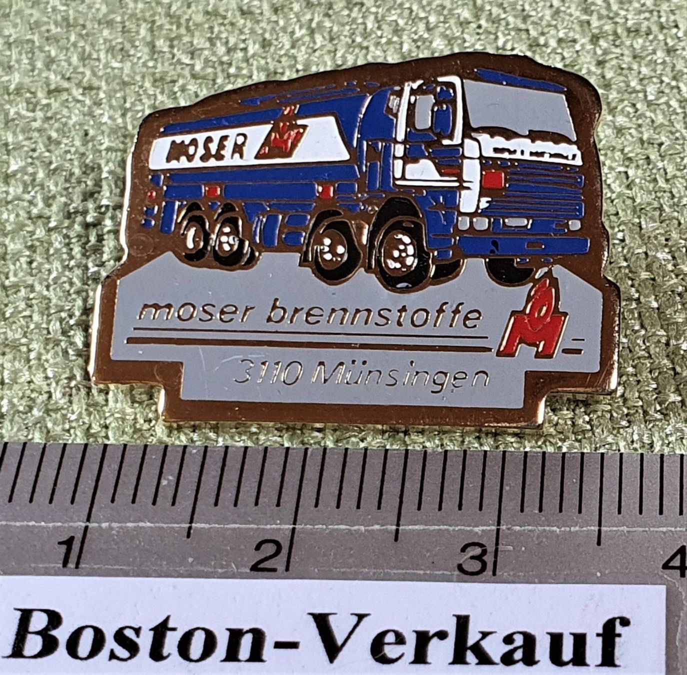 Placchette & Badge: E534 - Pin Moser Brennstoffe Münsingen – Usato da Reinach BL venduto da Boston-Verkauf 1
