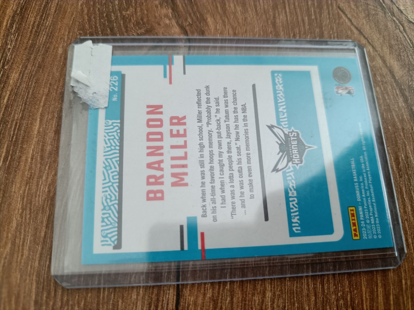 Nba Carte collezionabili: Brandon Miller Donruss Rookie – Usato da Emmenbrücke venduto da MichaelWidmer01 1