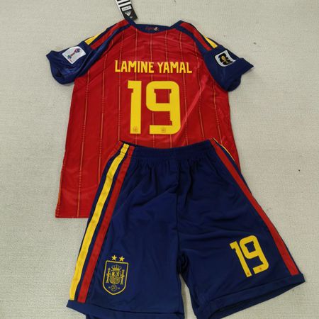 Fussballtrikot Set Spanien Lamine Yamal 19 Grösse 140cm