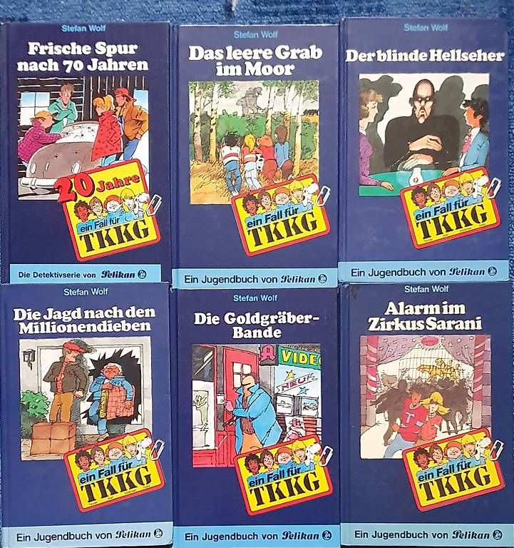 Libri: 6x TKKG Vintage Bücher  Stefan Wolf  VB – Usato da Suhr venduto da Aristopha