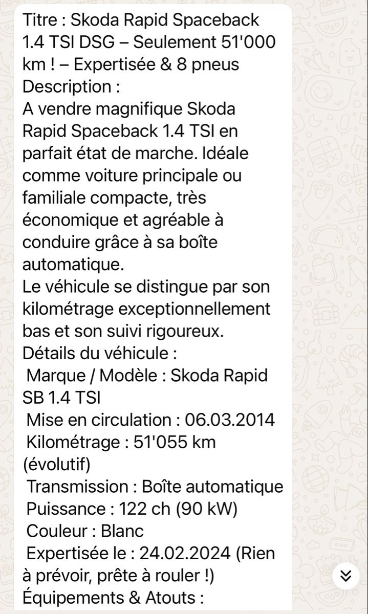Skoda Autos: Skoda Rapid Hatchback White Used Condition – D'occasion à Thalwil par 0041angel 7