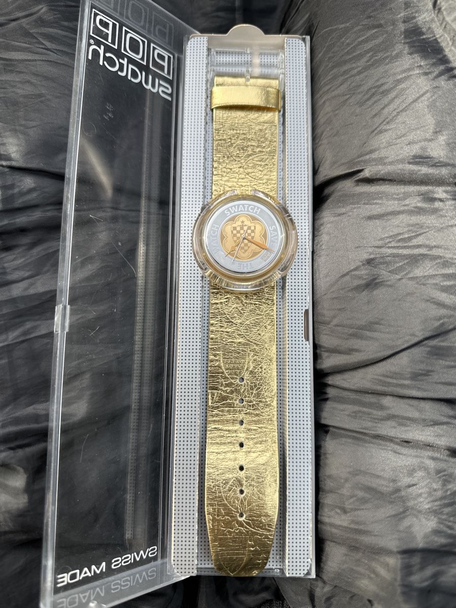 Swatch Orologi: Swatch Pop Uhr Gold mit Originalverpackung – Usato da St. Gallen venduto da mai_gd7k 2