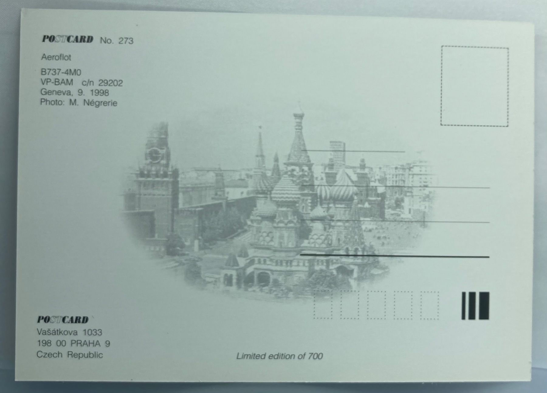 Ansichtskarten: Postcard B737-4M0 Aeroflot – Gebraucht aus Lugano von sel_x7bg 1