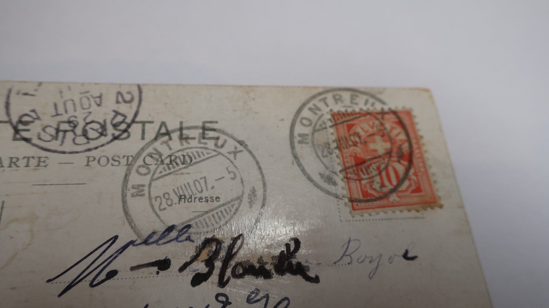 Ansichtskarten: Montreux - Clarens 1907 – Gebraucht aus Cormoret von Pascalll2001 8