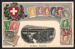 St. Gallen, Sitterbrücke, Briefmarken u