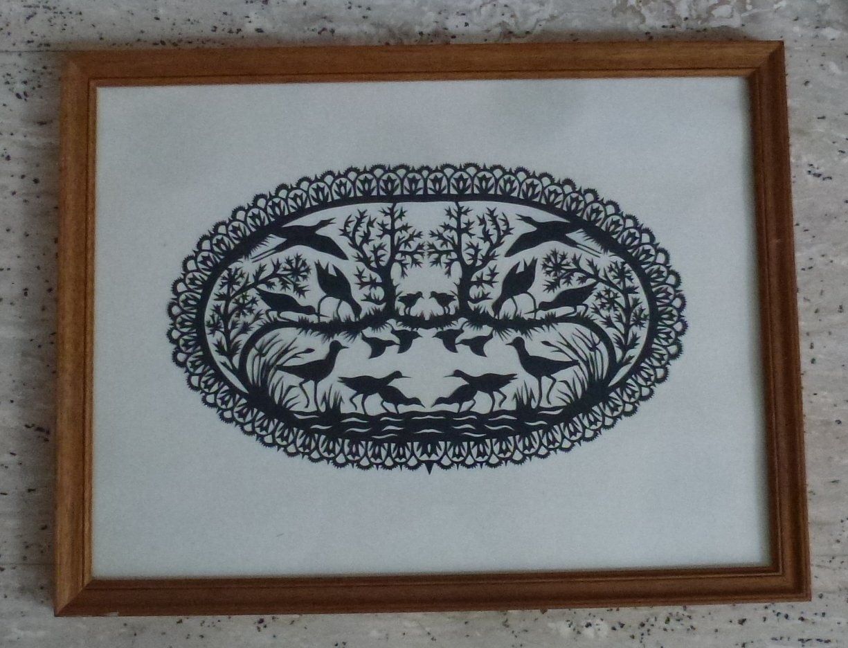 Arts picturaux & lithographies: Scherenschnitt ++ der Vogelschwarm – D'occasion à Walkringen par Casablanca777