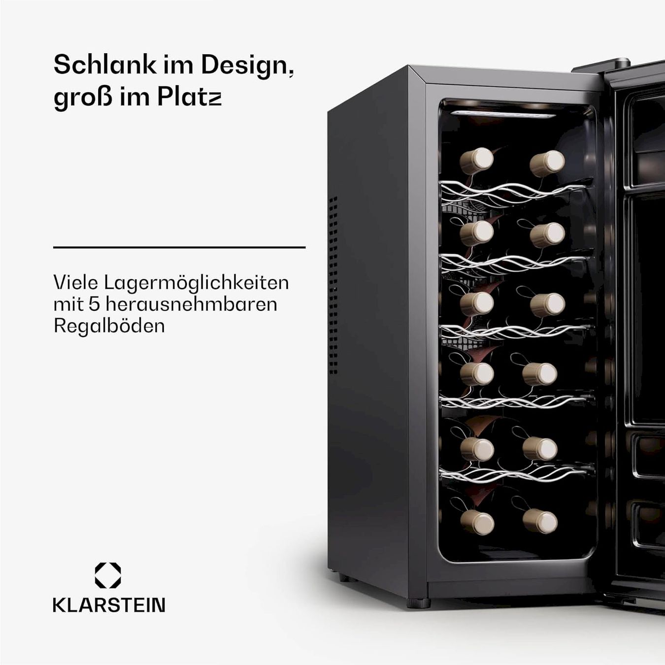 Frigoriferi: Klarstein Freistehender Weinkühlschrank – Nuovo e nell'imballaggio originale da Bottighofen venduto da zaap 4
