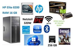 Gaming PC HP 8200 i7 cpu 16Go 256GB SSD + GFORCE GT730 Win11