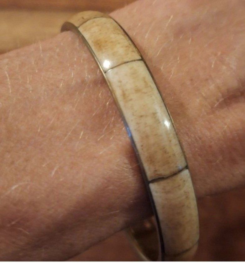 Bracciali & Braccialetti: Bracelet vintage os et laiton – Usato da jussy venduto da Mapetitebroc 1