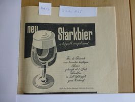 Zeitungsinserat der Starkbier 1955