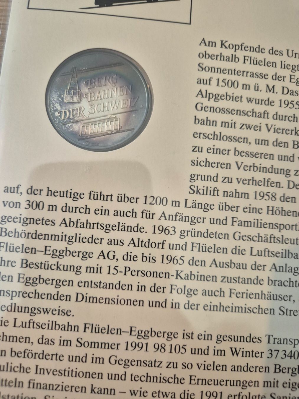 Medaglie: Bergbahnen der Schweiz - Flüelen-Eggberge-Bahn – Usato da Luzern venduto da Vreneli_1 2
