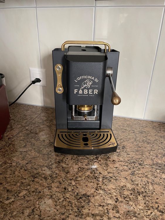 AURACAFFE' FABER PRO DELUXE MINI - Britisch Grün Mit 50 Kaffeepads