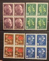 Pro Juventute 1948 4er Blocks */**