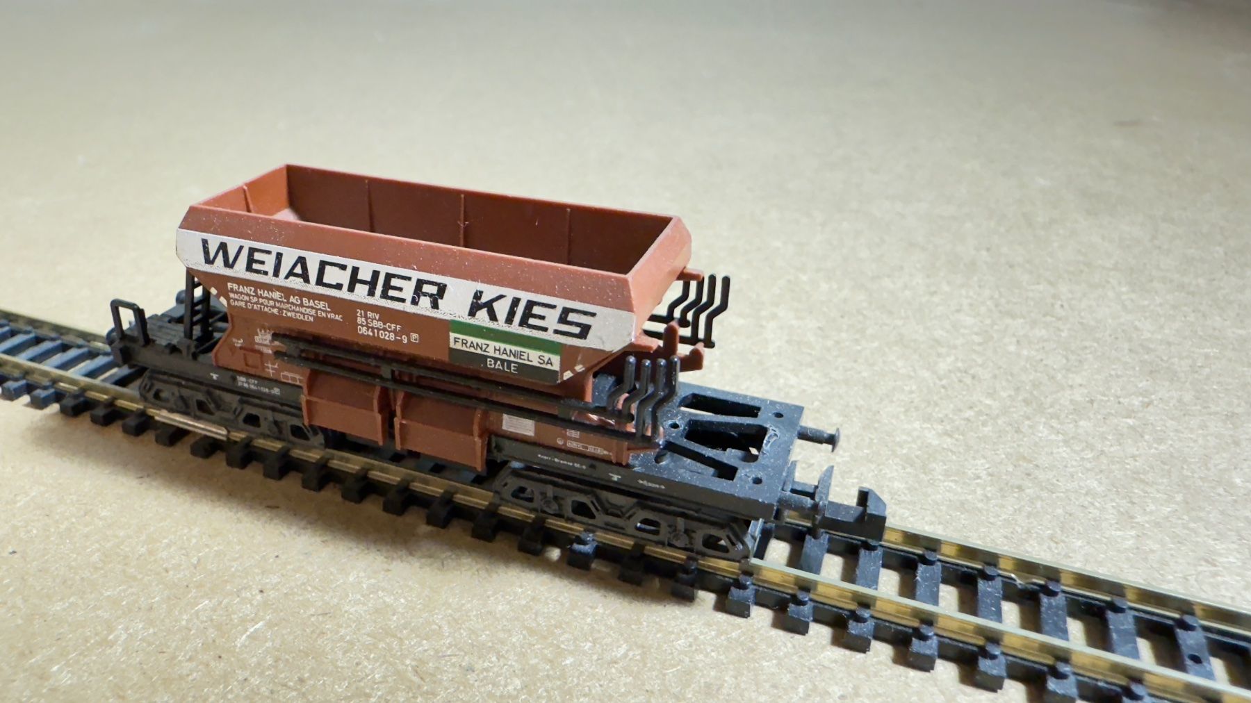 Trix Modellini di ferrovie: Trix Weiacher Kies Spur N mit OVP – Usato da Windlach venduto da Kelebra 1