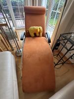 Relax-Sessel orange elektrisch verstellbar
