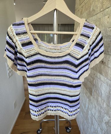 Wunderschöner Strick-Pullover / Kurzarm-Top von TWINSET 