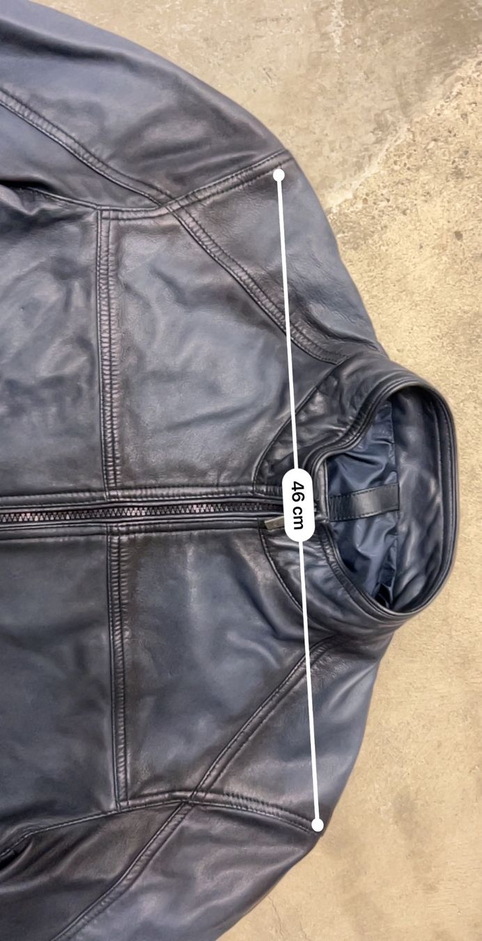 Massimo Dutti Giacche: Massimo Dutti Lederjacke blau – Usato da Bern venduto da floorball_zoro 7