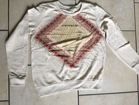Pullover, h'beige, l'arm, Dekor,XL=42/44