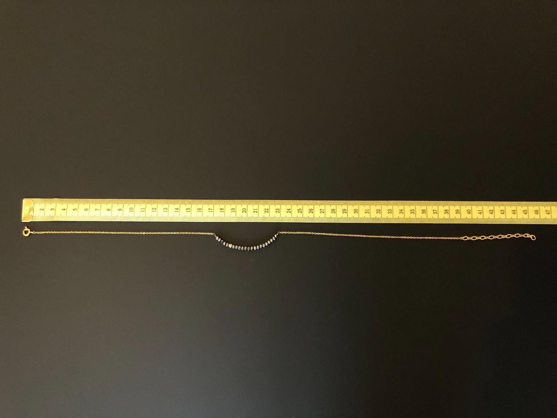 Catenine: Lässige Kette mit dunklen Steinen – Usato da Zürich venduto da MakasoZH 4