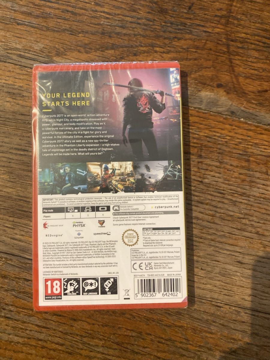 Giochi: Cyberpunk 2077 Ultimate Edition Nintendo Switch 2 NEU – Nuovo e nell'imballaggio originale da St. Gallen venduto da leanoluc 1