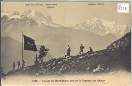 Chaine du Mont-Blamc vue de la Creusaz sur Salvan - animee