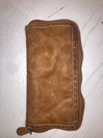 Jockey Club Wallet Leather Brown Studded Design 