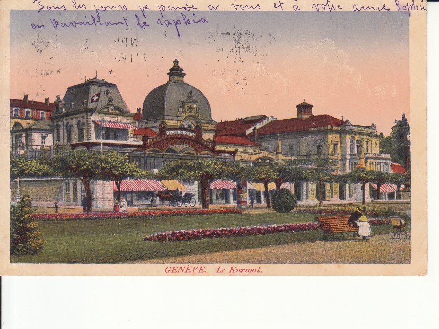 Cartoline postali: Genève Kursaal 1922 – Usato da Bürglen TG venduto da StampGraf