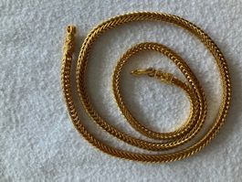 Schlangenkette in verg. Bronze